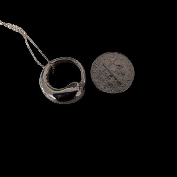 Elsa Peretti Tiffany and Company Eternal circle pendant with chain - Picture 1 of 5